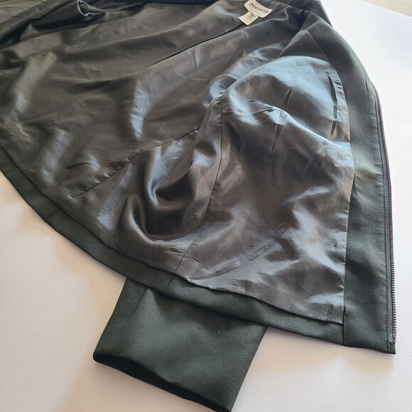 Pendleton Wool Zip-Up Olive Green Long Sleeve Jacket Size 16 - Picture 8 of 12